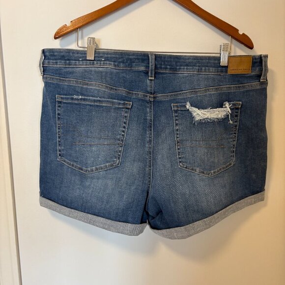 American Eagle Next Level Stretch Midi Jean Shorts Size 20 Summer Denim Western - Picture 7 of 9